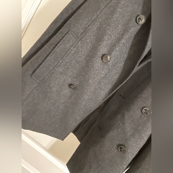 Kenneth Cole wool blend coat with zipper and buttons double breasted button - Picture 10 of 11